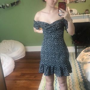 black off the shoulder summer dress